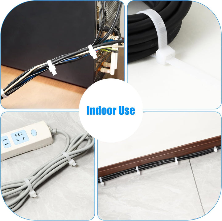 1000 Stück Kabelbinder, UV-Beständig, 23kg Zugfestigkeit - Ideal für Kabelmanagement, Garten, Wohnen