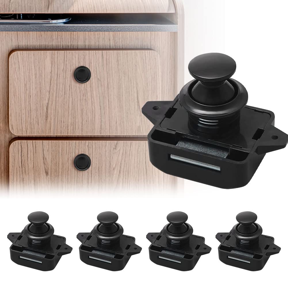 5 Stück Push Button Catch Door Lock Verriegelung Türschloss 15-20mm Keyless Metall Push Button Lock