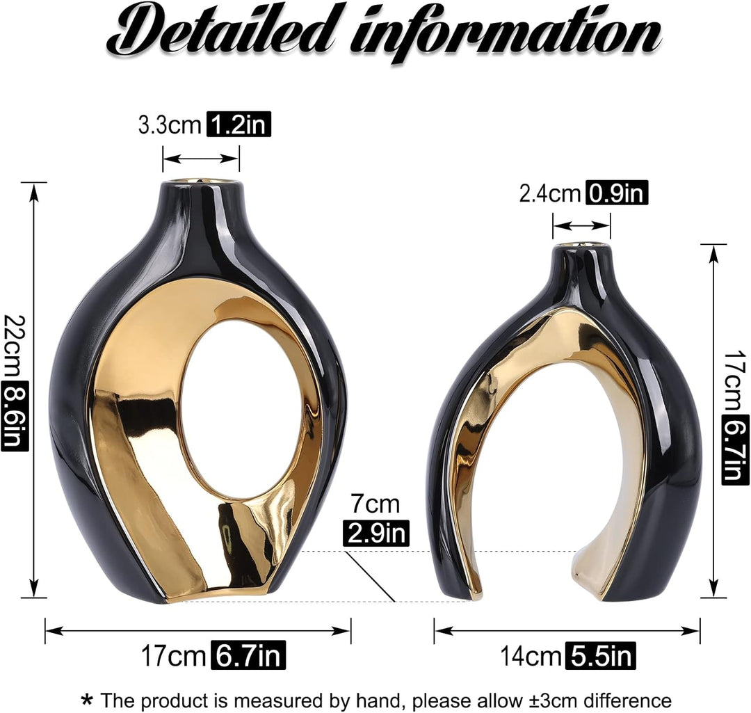 XIAOMAGG Keramik Vase，2er Set Hohle Weisse Moderne Vasen für Nordisches, Vasen Deko, ästhetische Boh
