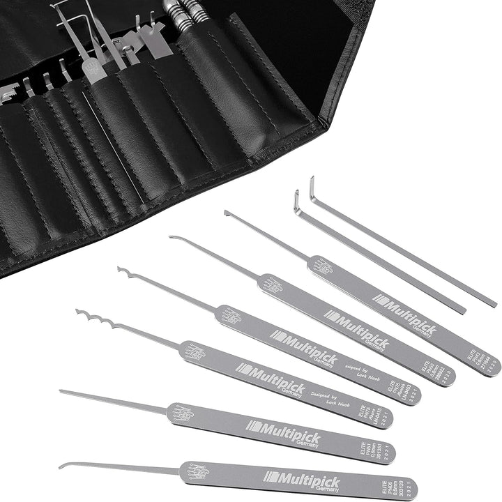 MULTIPICK ELITE 39 Profi Dietrich Set - [39 Teile | 0,4 + 0,6 mm] Made in Germany - Lockpick Tool, S