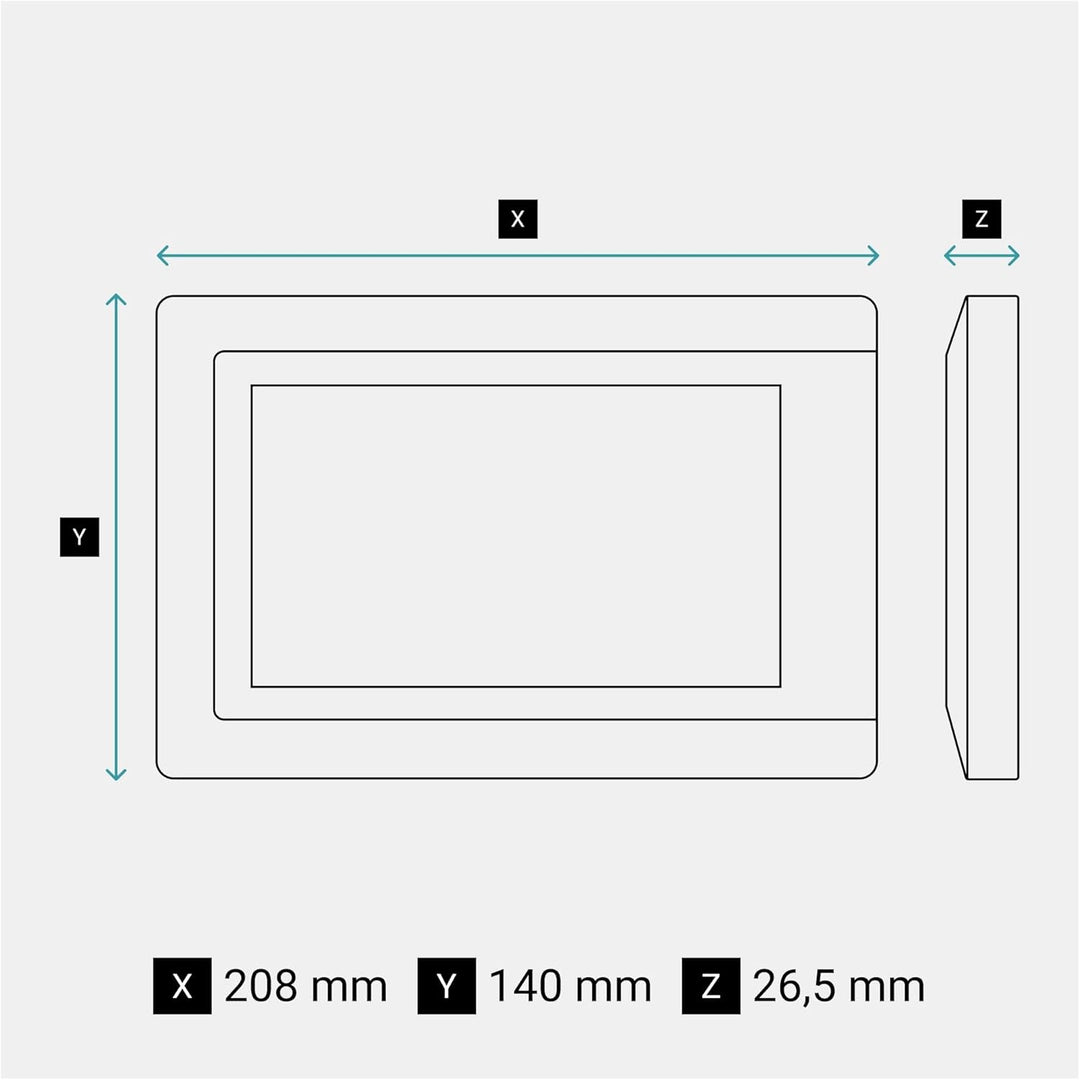 LEGRAND, EASYKIT Essential Video-Innenstelle, 7"-Hochglanz-Farbmonitor, Sensortasten, individuelle E
