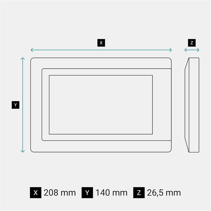 LEGRAND, EASYKIT Essential Video-Innenstelle, 7"-Hochglanz-Farbmonitor, Sensortasten, individuelle E