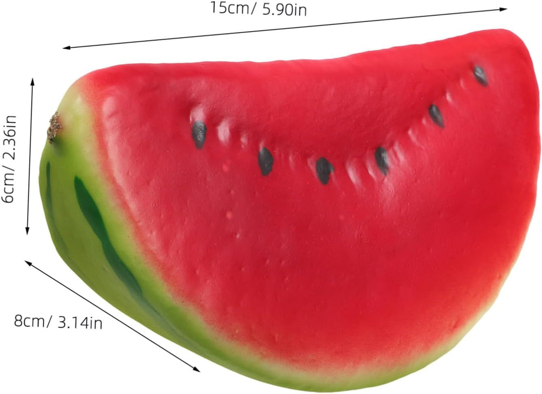 ADOCARN 4stücke Gefälschte Wassermelonenscheiben-Modelle Realistische Fruchtdekorationen Simulierte