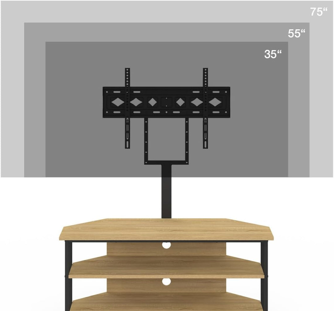 IDMarket - TV-Schrank 100 cm Ecke Detroit mit Regalen und TV-Halterung verstellbar von 32 bis 70 Zol