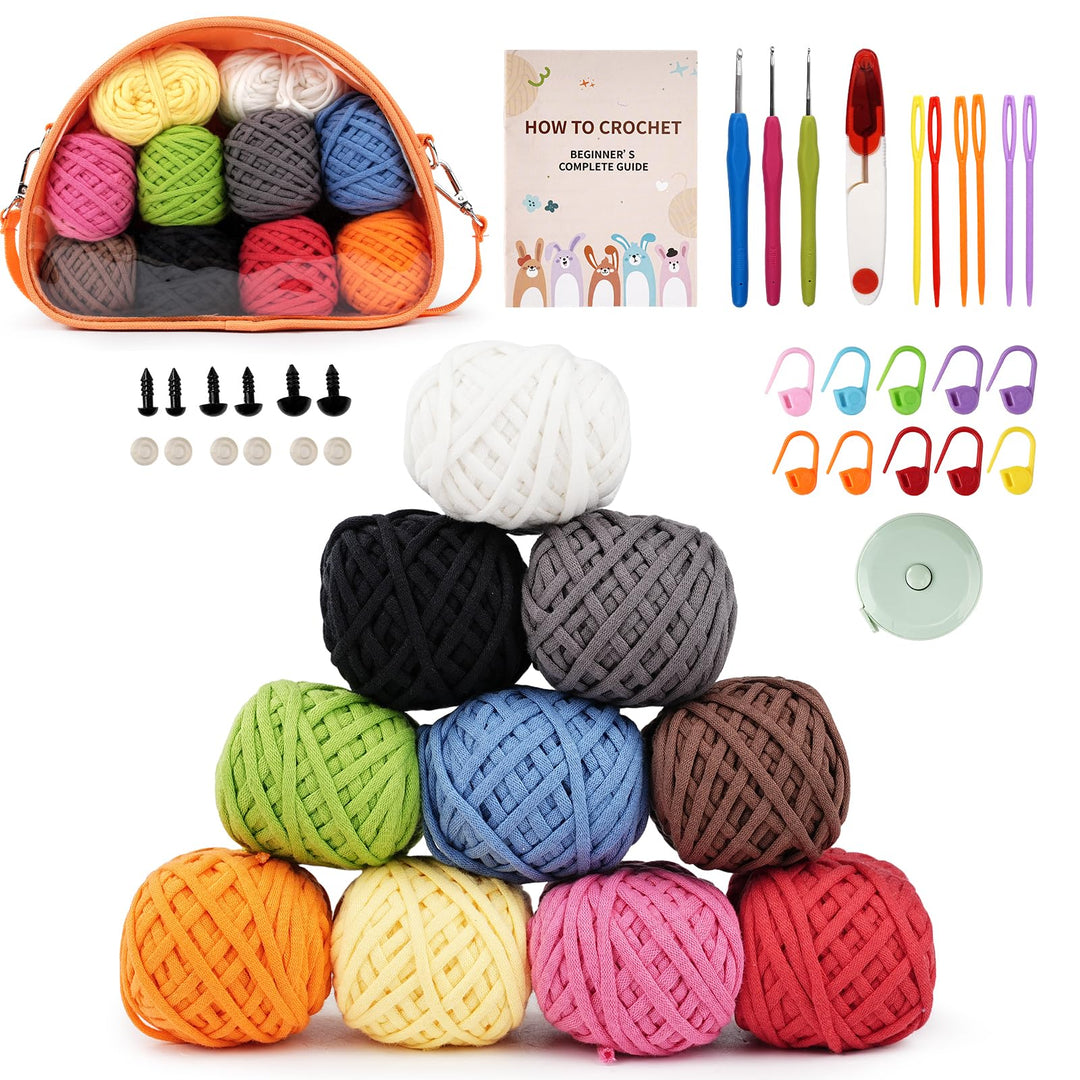 LetCart 36 Stück Häkelnadel Set, Häkelset für Anfänger, 3 Stück Häkeln, Tragbar Häkelnadel Set mit 1