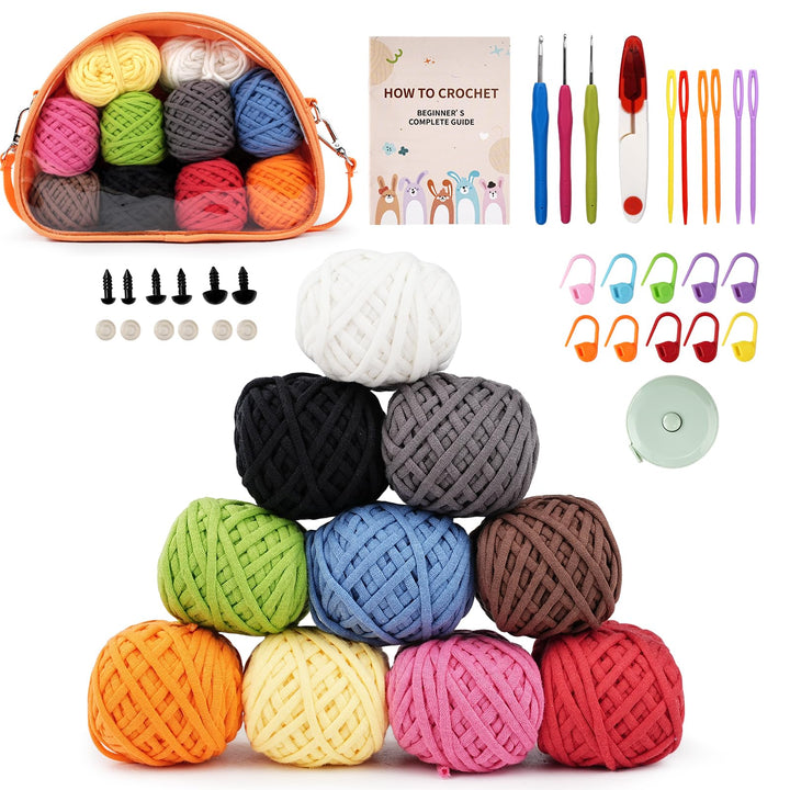 LetCart 36 Stück Häkelnadel Set, Häkelset für Anfänger, 3 Stück Häkeln, Tragbar Häkelnadel Set mit 1