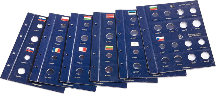 Leuchtturm 341040 Vista Euro-Münzalbum Band 1 | Für Kursmünzensätze der 12 Euro-Länder der Ersten St