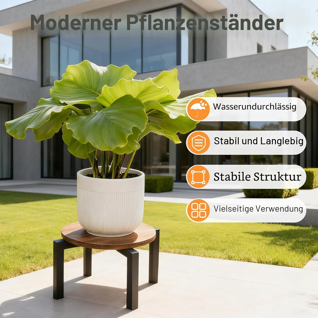 Vigordream Pflanzenständer für den Innenbereich, robuster, stabiler Metall-Pflanzenhalter, Holz-Pfla