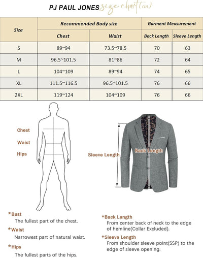 Blazer Herren Leinen Sakkos für Herren mit Gekerbtem Revers 2 Knöpfe Regular Fit, L Grau