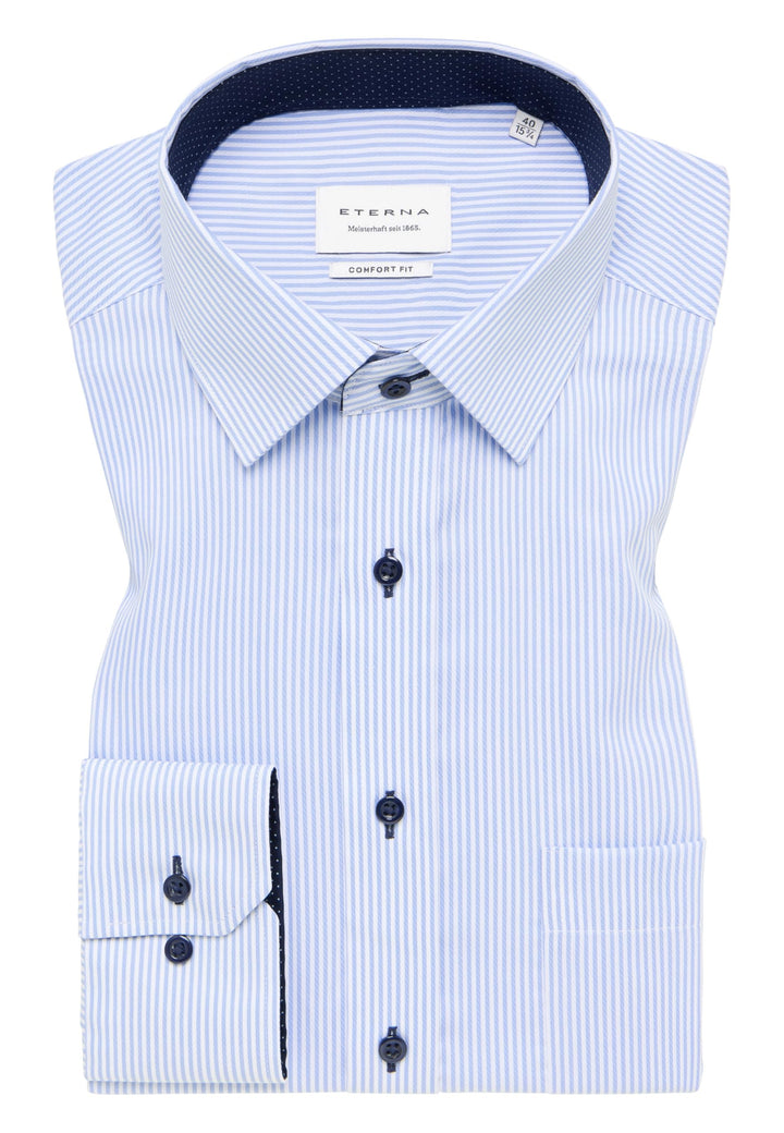 ETERNA Comfort Fit Hemd Business-Hemd Männer Baumwolle Langarm-Hemd Anzughemd Kent-Kragen bügelfrei