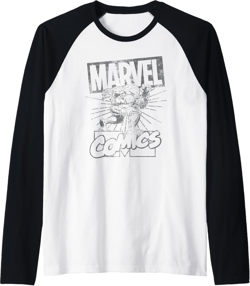 Marvel Hulk Comics Hulk Lift Black Raglan