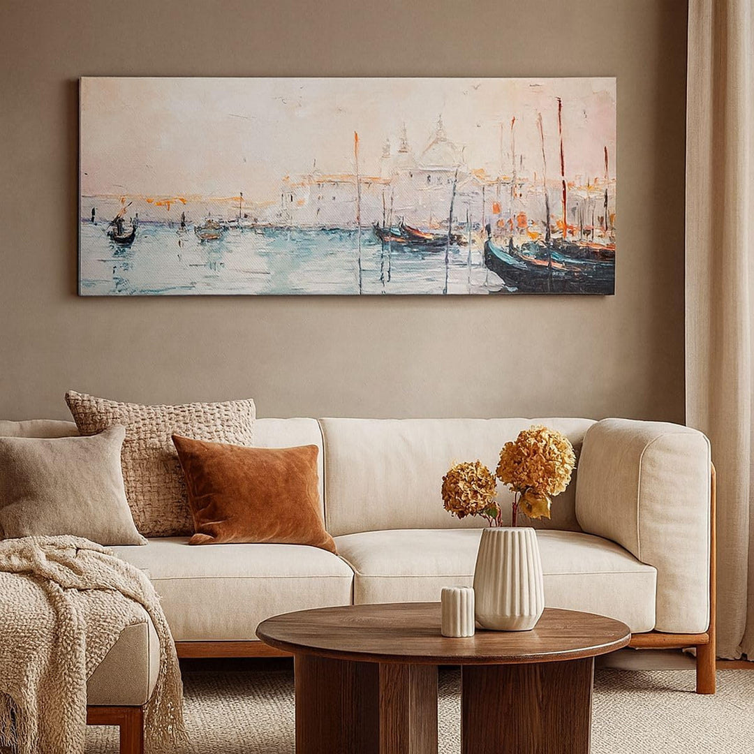 Wandbilder Dekoration Wohnzimmer Venedig Basilika Panorama Bilder auf Leinwand 120x50cm Leinwandbild