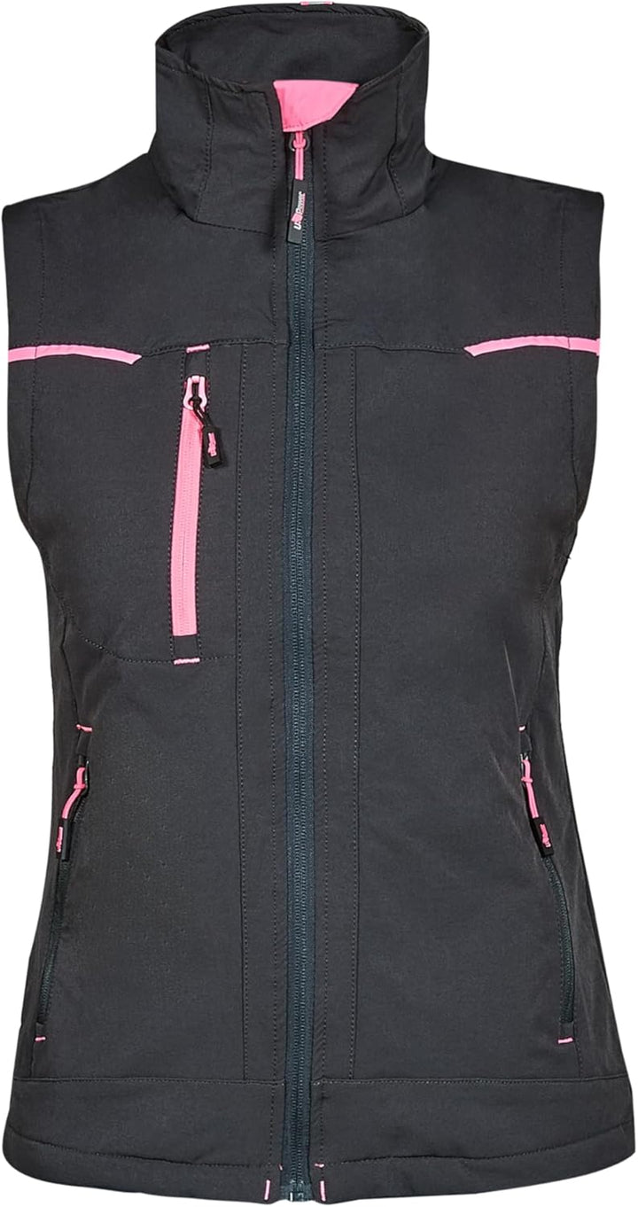U-Power PE181GF Linea Lady Modell Saturn Lady 4-Wege-Stretch-Stoffweste, 90% Nylon/10% Elasthan, Gra