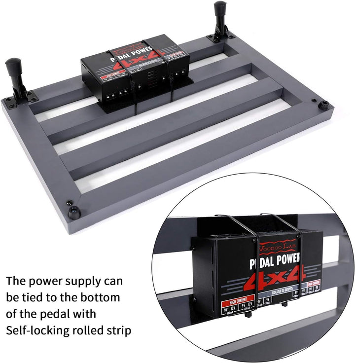 Ghost Fire SPL-03 Gitarren-Pedalboard, Aluminiumlegierung, 600 g, superleicht, 42 x 30 cm, mit Trage