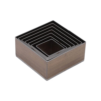 Naroote Lochstanzer, Lederformstanzer-Set, quadratisch, hohl, 7-teilig, hohe Härte, für Tasche, Gürt