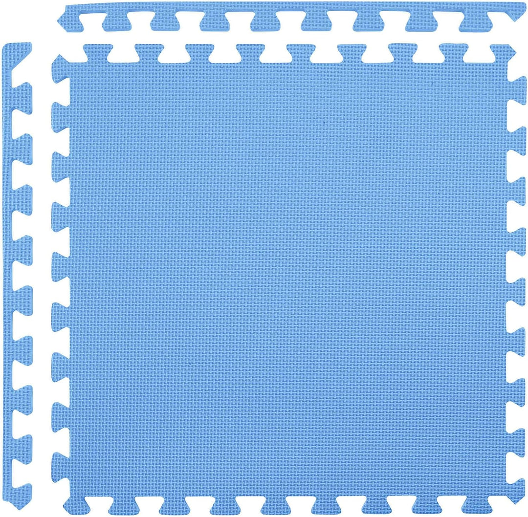 12er Set blaue EVA-Schaum Fussmatten mit 4,32 m² Schutzfläche für Indoor und Outdoor, schall- und vi