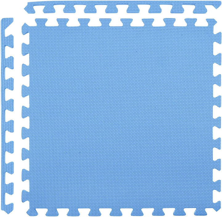 12er Set blaue EVA-Schaum Fussmatten mit 4,32 m² Schutzfläche für Indoor und Outdoor, schall- und vi