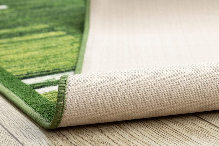 rugsx Antirutsch Teppichläufer Adagio grün - moderner Kurzflor für Küche, Flur & Wohnzimmer, Meterwa