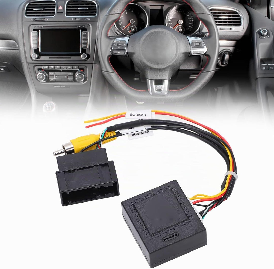 Qiilu Rückfahrkamera Nummernschild 12V 5W RGB zu AV Konverter Decoder Box Adapter Backup Kamera Teil