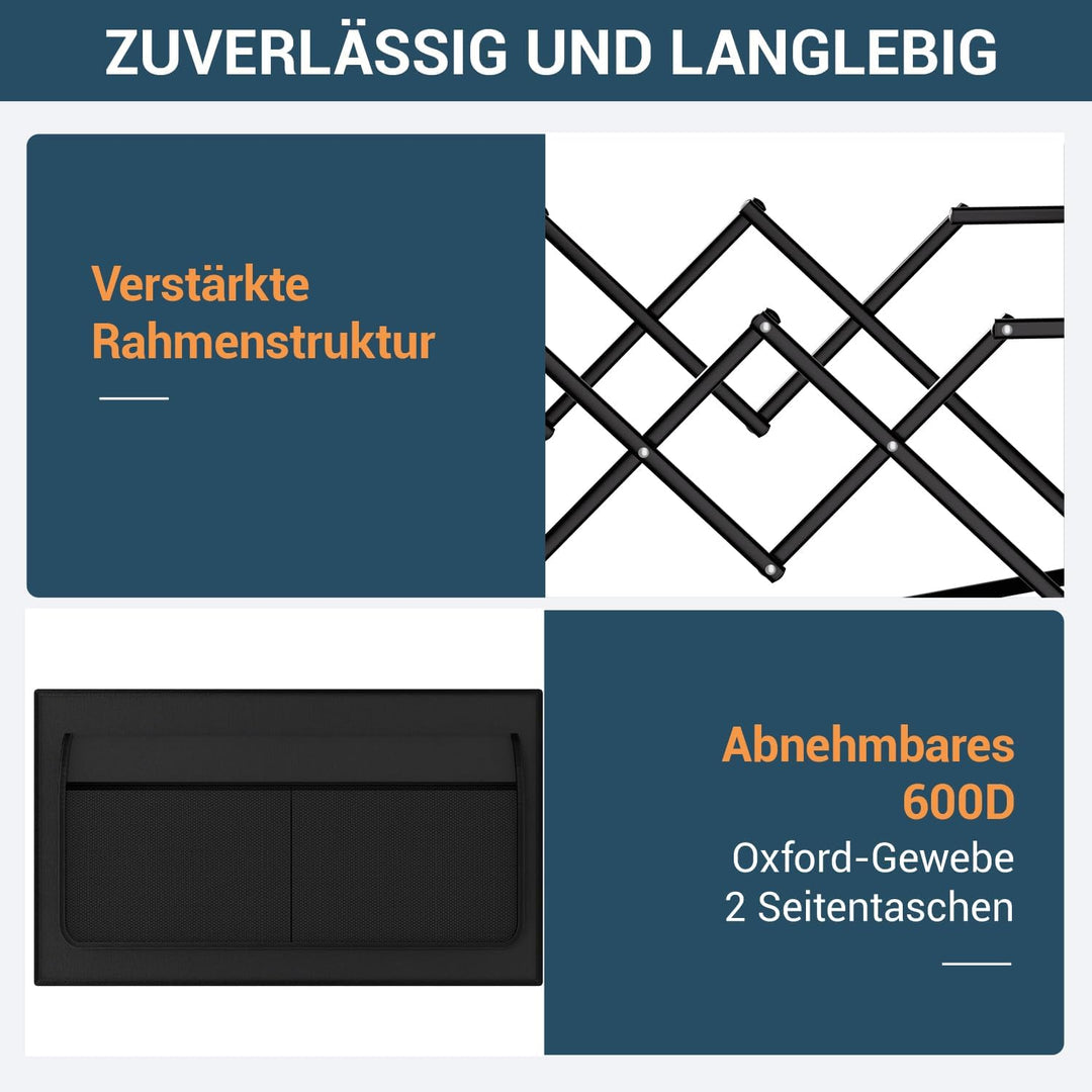 Favoyard Faltwagen 150L &amp; 163kg Tragkraft Klappbarer Bollerwagen mit All-Terrain-Rädern &amp; Bremse Lei