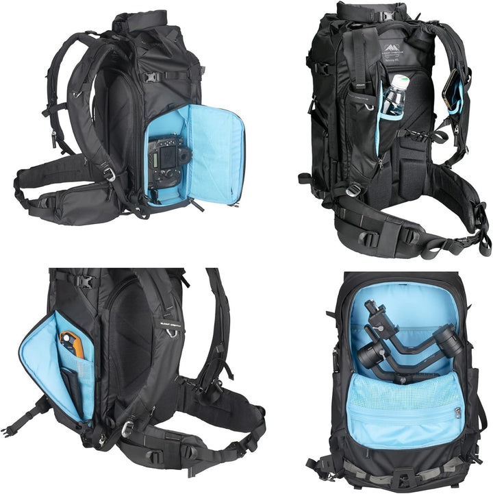 Summit 40L–50L Wasserdichter Rucksack – Kameratasche-Set mit Einsatz für DSLR/SLR/Spiegellose Kamera