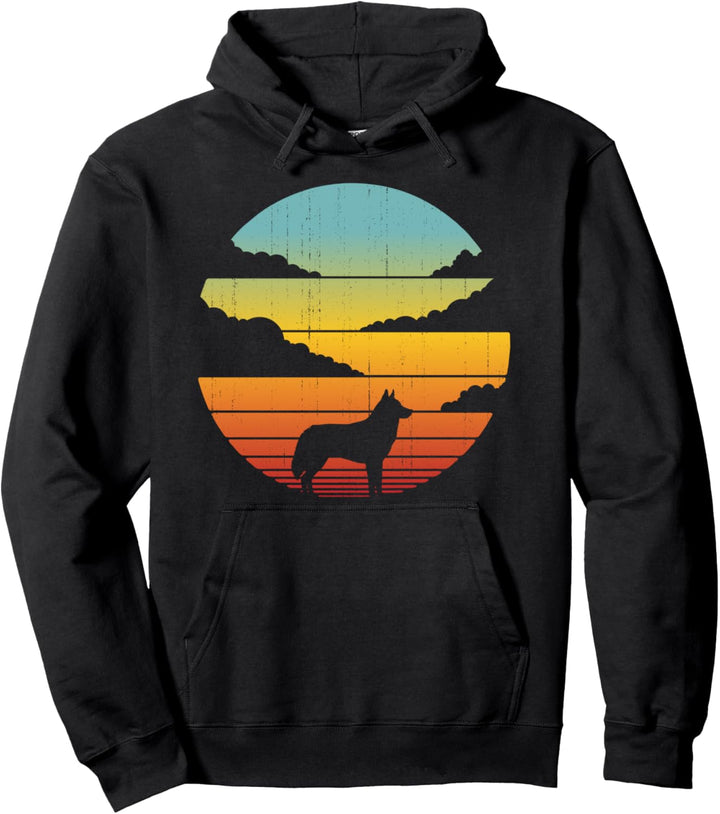 Siberian Husky Retro Vintage Style 60s 70s Men Women Gifts Pullover Hoodie
