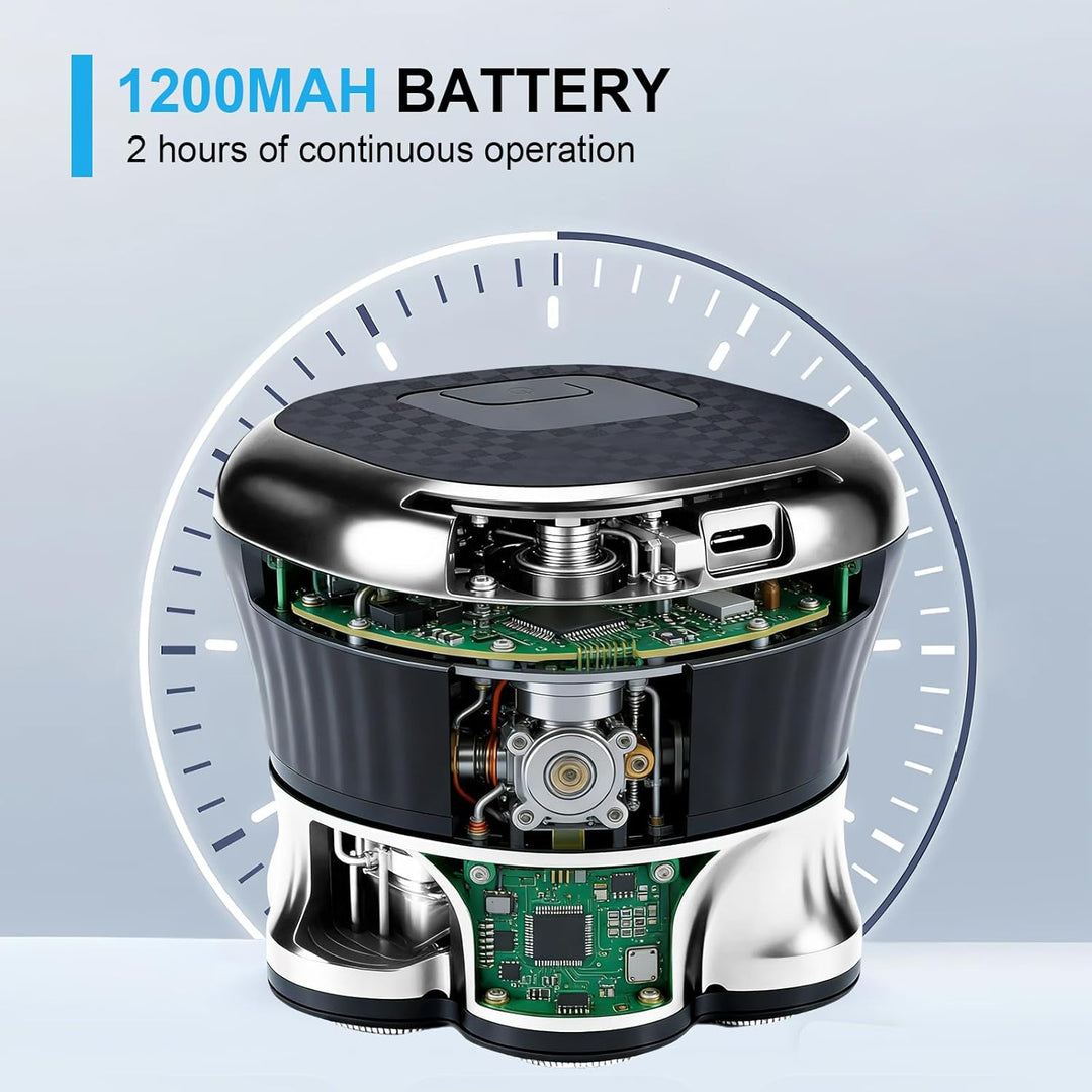 Glatzenrasierer Herren - 7D Elektrischer Rasierer mit Magnetischen Scherköpfen, IPX7 Wasserdicht, LE