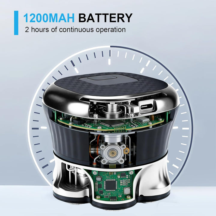 Glatzenrasierer Herren - 7D Elektrischer Rasierer mit Magnetischen Scherköpfen, IPX7 Wasserdicht, LE