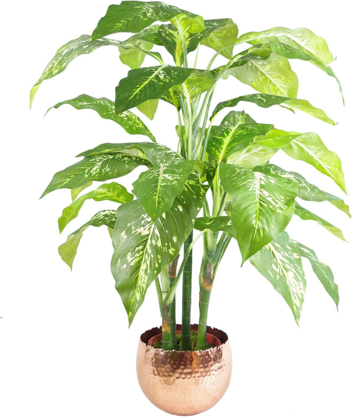 Blumentopf aus Metall, gross, Blatt-Design, Gold, 22cm x 17cm 22cm x 17cm Gold, 22cm x 17cm Gold