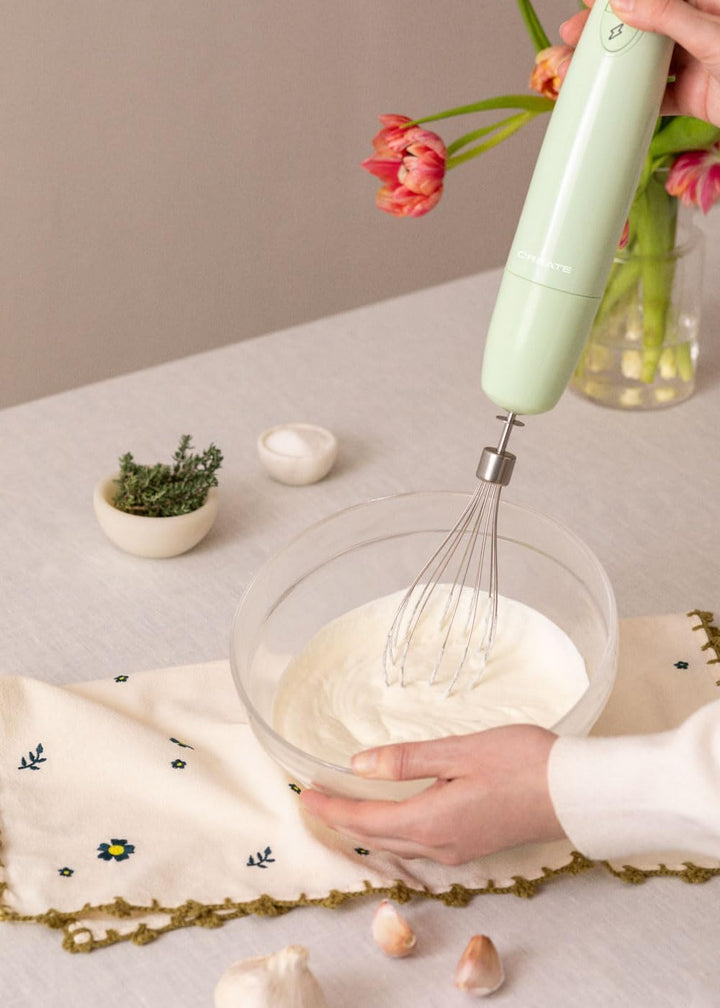 CREATE/FULLMIX RETRO/Stabmixer in Pastellgrün/Mixer und Pürierstab, 6 Geschwindigkeiten, 15000U, 500