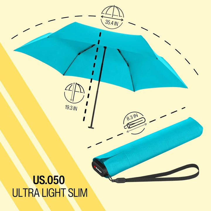 Knirps Taschenschirm Ultra US.050 Slim Manual – Ultra leicht und flach – Sturmfest – Windproof – 21