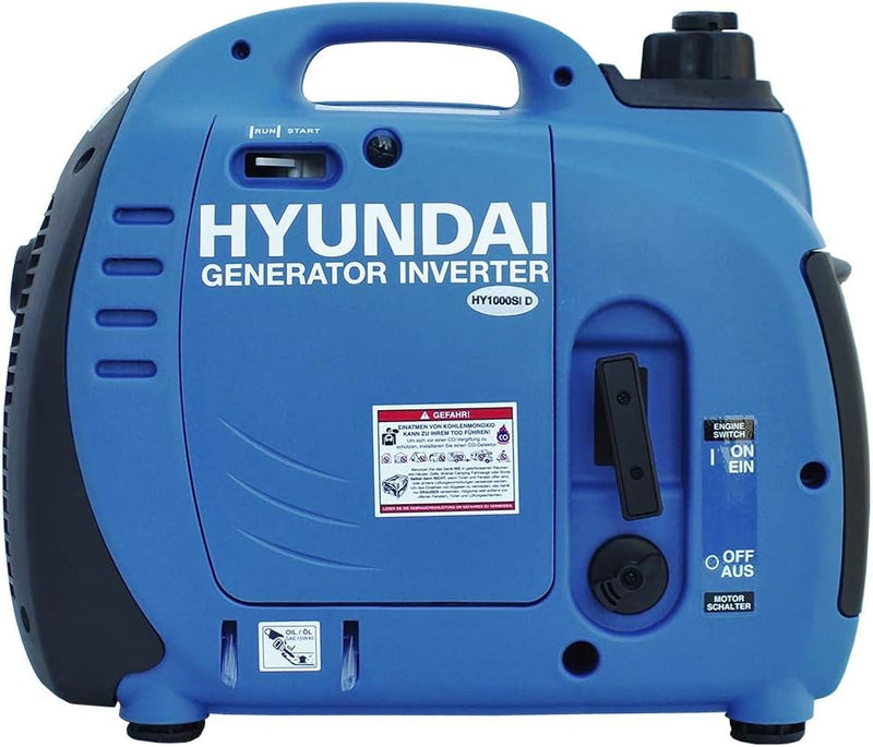 HYUNDAI Inverter Stromgenerator HY1000Si D, mobiler Notstrom-Generator, Notstromaggregat, 1 kW Strom