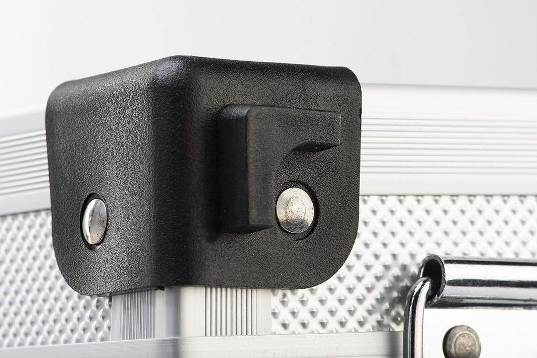 MC.Sammler Alu Münzenkoffer Münzkoffer inkl 5 Münztableaus für 110 Münzen 46mm Ø (110 Fächer - 46mm