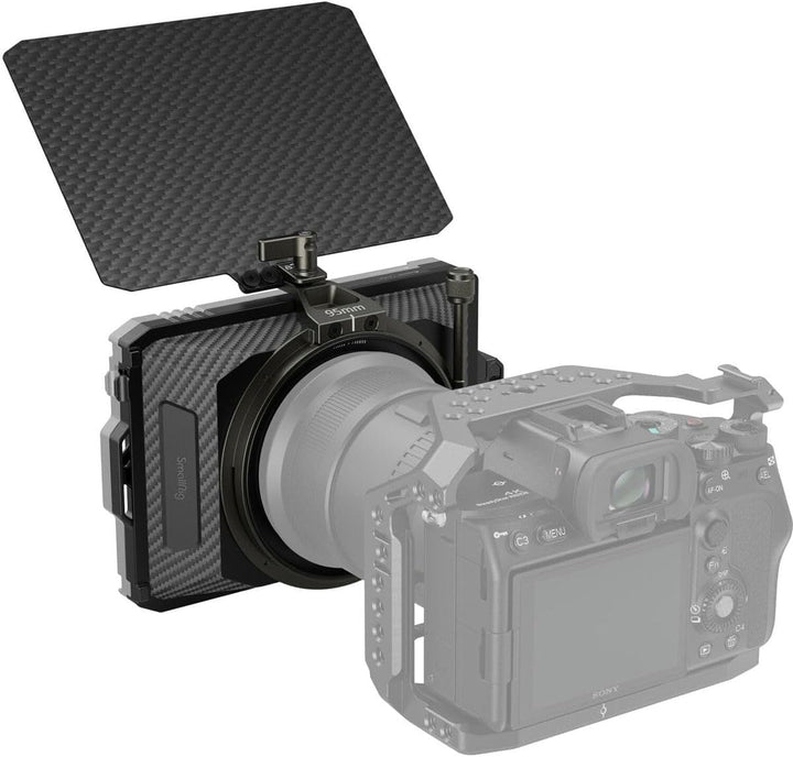 SMALLRIG Mini Matte Box Lite mit Top Flag für DSLRs und spiegellose Kameras, kompatibel mit 67mm/72m