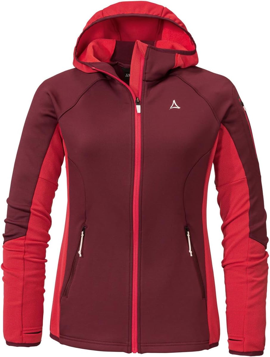 Schöffel Damen Fleece Hoody Lodron L atmungsaktiver Fleece Pullover mit hoher Bewegungsfreiheit, fun