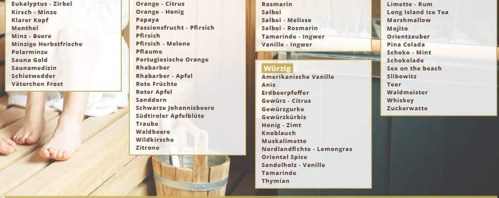 Dufte Momente | Saunaduft 8 x 250ml: freie Wahl der Düfte | naturreine und natürliche ätherische Öle