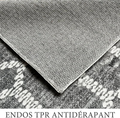 Tinyboy-hbq Teppichläufer für Flur rutschfest Waschbar Läufer Teppiche Lang Weich Kücheläufer Grau F