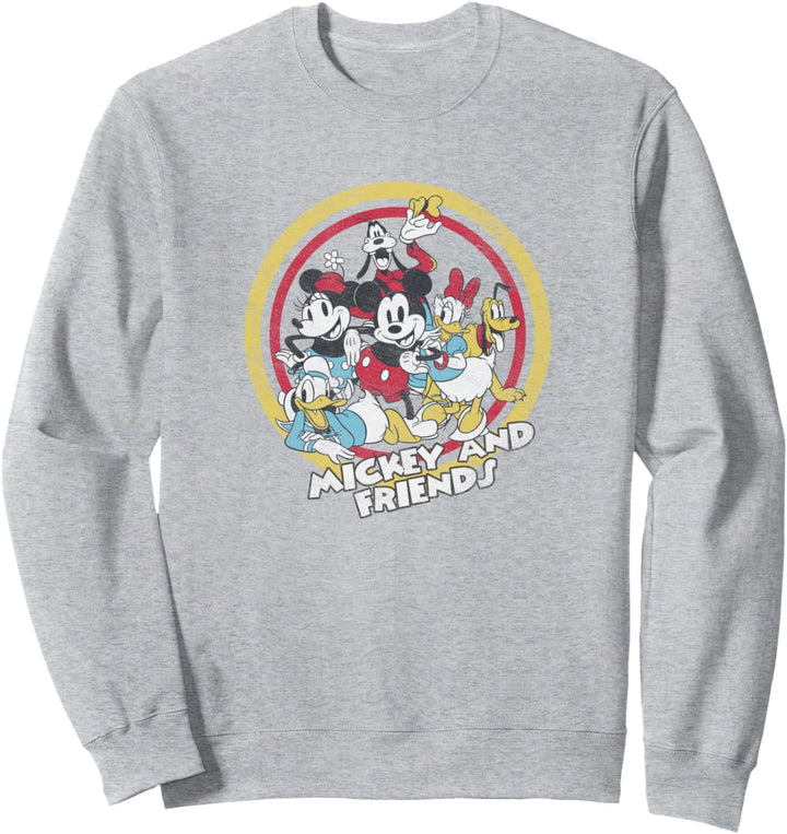 Disney Mickey And Friends Retro Group Shot Sweatshirt