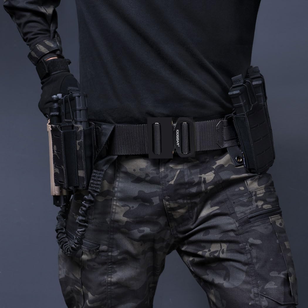 IDOGEAR Taktischer Gürtel Molle 2 Zoll Kampfgürtel mit 1,75 Zoll Innengurt Schnellverschluss Hochlei
