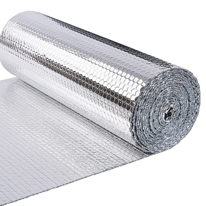 VOUNOT Isolierfolie Dämmfolie 20m x 60cm x 3.2mm, Doppelte Alu-Luftpolsterfolie Heizkörper Reflexion