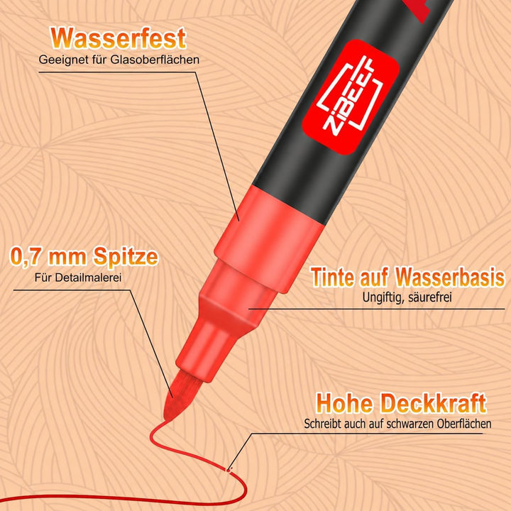 Laconile 168 Farben Acrylstifte - Acrylstifte für Steine Wasserfest, Einzeln Druck Acrylic Paint Mar