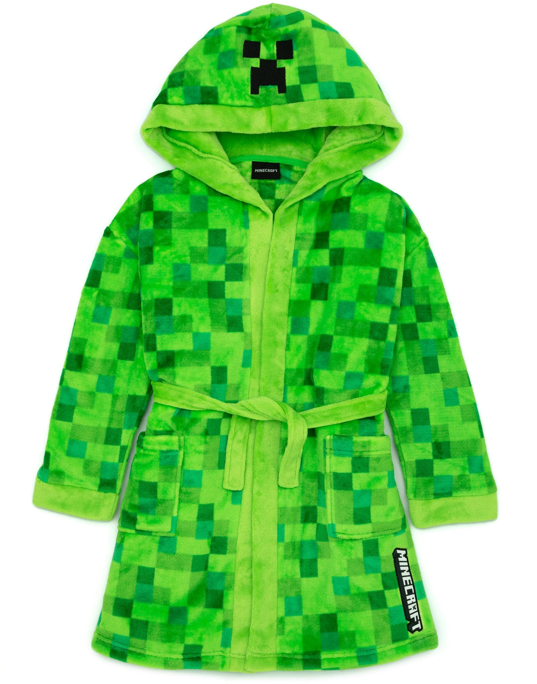 Minecraft-Dressingkleid Pixelated Creeper Gamer Geschenk Jungen Bademantel 7-8 Jahre Grã¼n, 7-8 Jahr