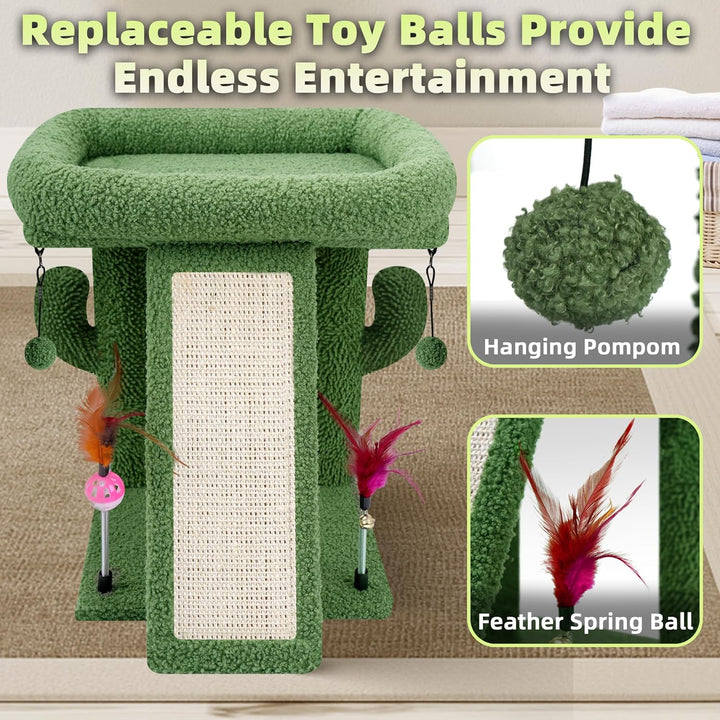 TWDEPART Kratzbaum mit Kratzbaum für Indoor-Katzen, Aktivitätszentrum, Kletterbaum, Katzenmöbel mit