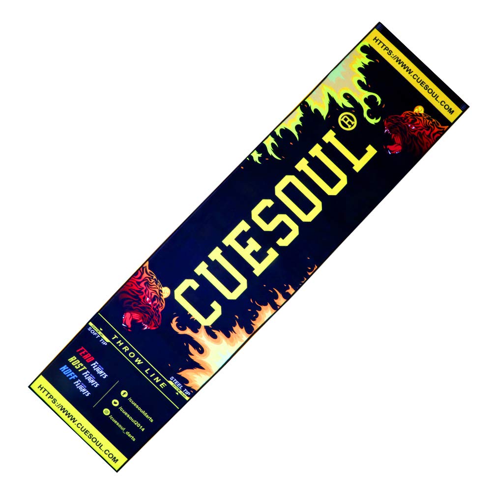 CUESOUL Heavy Duty Dartmatte enthält sowohl die offizielle Soft- als auch die Steel Tip Throwline (C