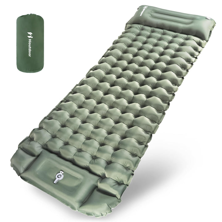 Hioutdoor Isomatte 10CM Camping Ultraleicht Aufblasbare Mit Fusspresse Pumpe Für Outdoor Wandern Str