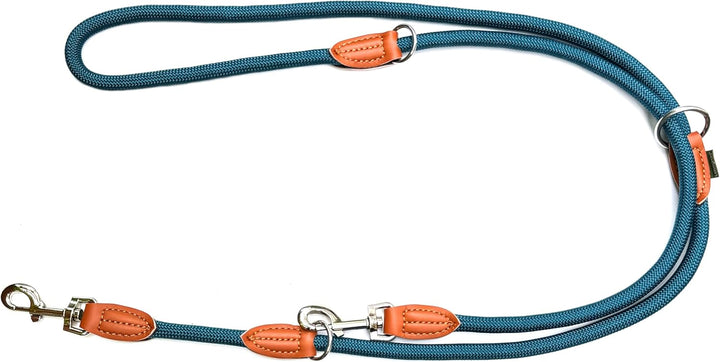 Leisegrün Verstellbare Hundeleine 2m | Freihand & 3fach verstellbar | Nur 260 g leicht | Für grosse