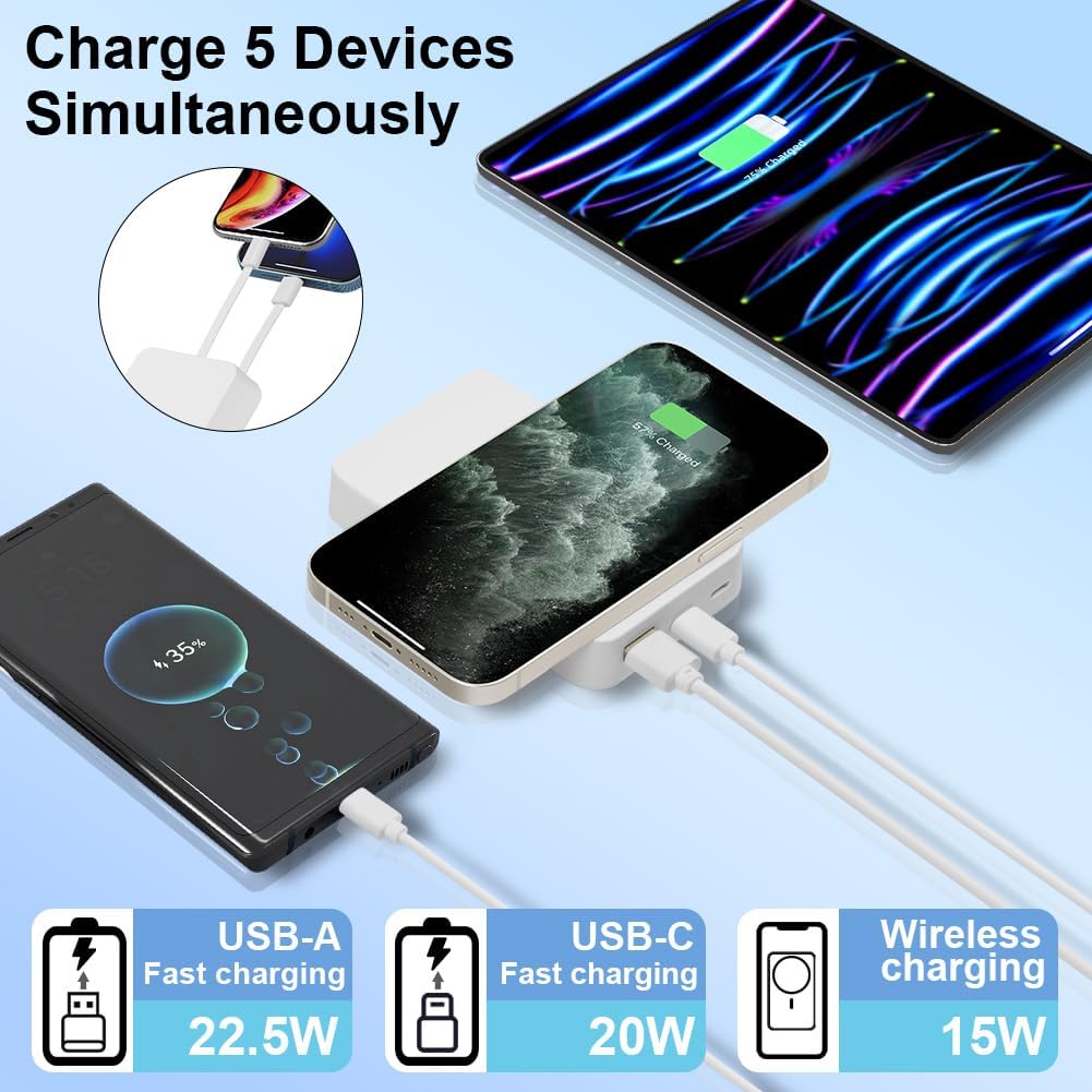 Flintronic Magnetic Battery, 10000mAh Magnetische Powerbank, Magnetische Powerbank, 22.5W PD Schnell
