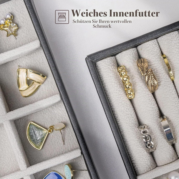 ProCase Schmucktablett Organizer mit 4 Schmuckschalen, Stapelbar Schmuck Schublade Organizer, Schmuc