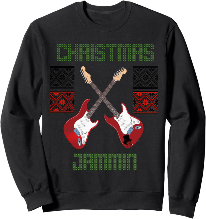 Gitarrist Musiker Musikalisches Geschenk Weihnachtsmetall Sweatshirt