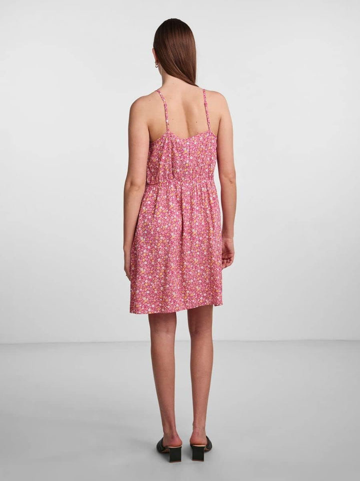 PIECES Female Träger-Midikleid PCTALA M Beetroot Purple/Aop:small Flower, M Beetroot Purple/Aop:smal